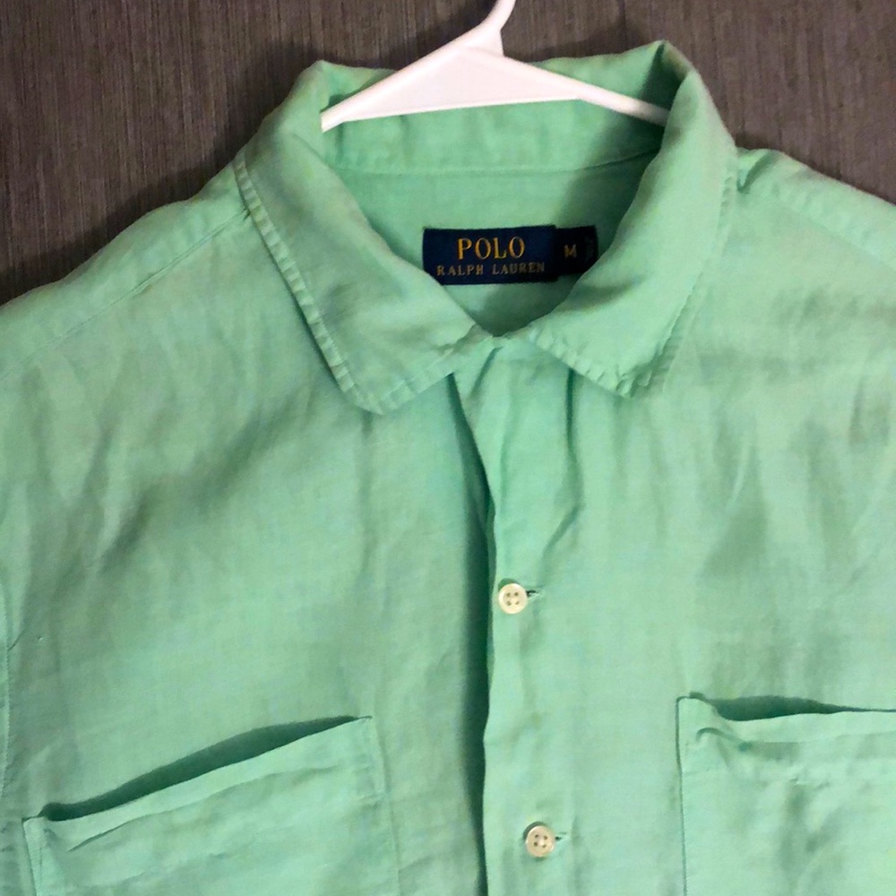 Mint Polo Short Sleeved Button Down